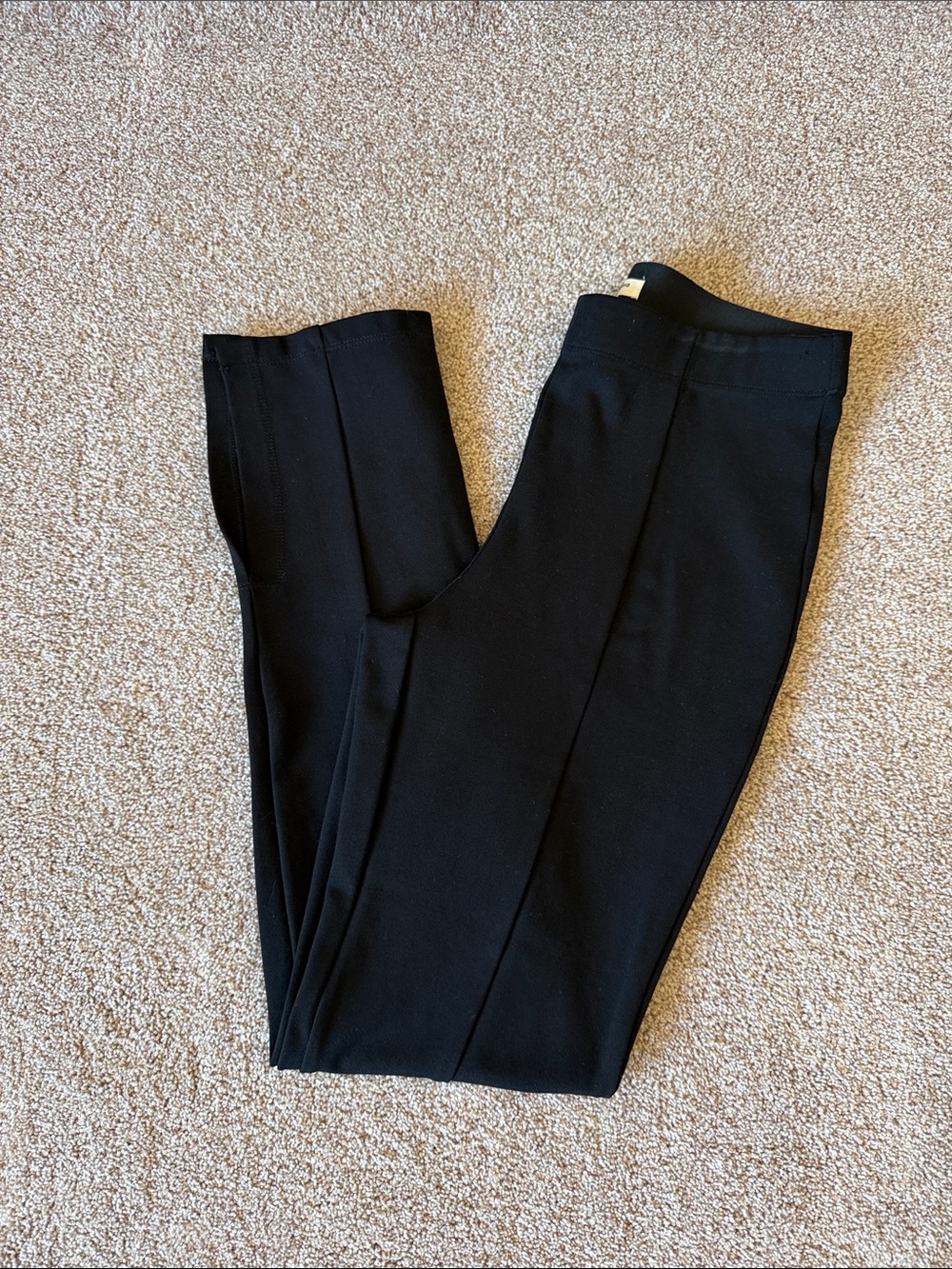 Max Studio Women's Side Slit High Rise Full Length Skinny Trousers Sz S